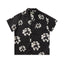 Denim Tears Black Base White Floral Wreath Print Camp Collar Short
