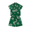 Denim Tears Emerald Green Floral Wreath Print Camp Collar Shirt & Drawstring Shorts