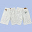 Corteiz Back Star Embroidery Heavyweight Denim Shorts - White