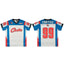 Corteiz Number 99 Athletic Jersey T-Shirt - White/Blue/Red
