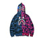BAPE Fall Winter Shark Split Blue Purple Camo Full‑Zip Hoodie