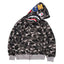BAPE Fall Winter Shark Grey Camo WGM Full‑Zip Hoodie