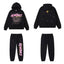 SP5DER Web Graphic Pullover Hoodie and Sweatpants Matching Set - Black / Pink