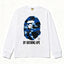 BAPE Style "BY BATHING APE" Camo Ape Head Long-Sleeve Tee - White/Blue