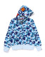 BAPE Fall Winter Shark Blue Camo WGM Full‑Zip Hoodie