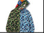 BAPE Fall Winter Shark Split Green Blue Camo Full‑Zip Hoodie