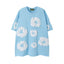 Denim Tears Light Blue All‑Over Cotton Wreath Print T‑Shirt