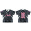 Corteiz Geometric Graphic Athletic Jersey T-Shirt - Black/Grey/Pink