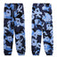 Denim Tears Navy Blue Camo Full Floral Print Cuffed Jogger Pants