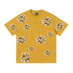 Denim Tears Mustard Yellow Oversized Beige Flower Wreath TOP