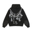 Vale Forever Chain Cross Back Graphic Hoodie