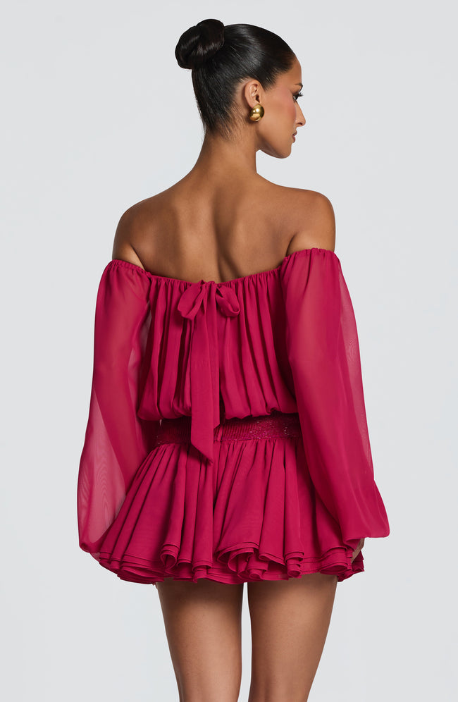 Deja Playsuit - Raspberry Main Image