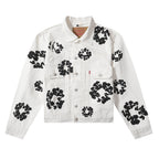 Denim Tears All‑Over Black Floral Print Streetwear Jacket