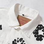 Denim Tears All‑Over Black Floral Print Streetwear Jacket