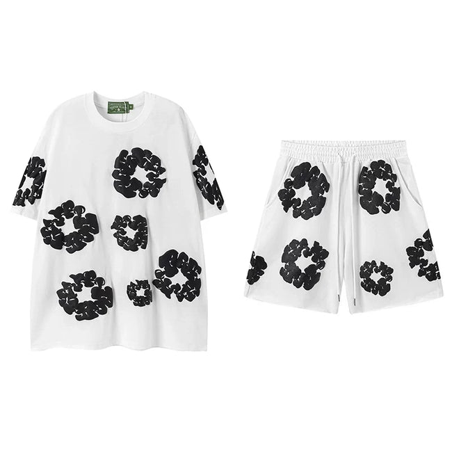 Denim Tears White Black Cotton Wreath Matching Set Hover Image