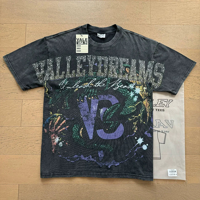 Vale Forever "Valley Dreams Unleash the Beast" Vintage Tee (Black) Hover Image
