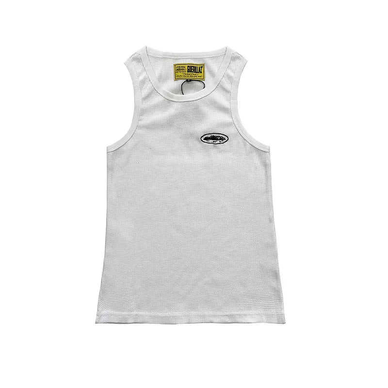 Corteiz Embroidered Logo Tank Top – White