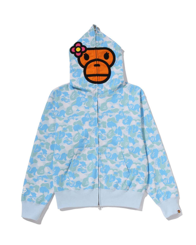 BAPE Fall Winter  Baby Milo Blue Camo Full‑Zip Hoodie Hover Image