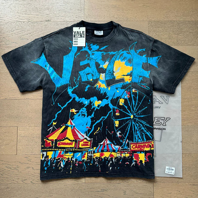 Valley Fest Carnival Graphic T-Shirt Washed Black Hover Image