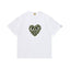 BAPE x PLAY Style Camo Heart Short-Sleeve Tee - White/Classic Green