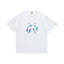 BAPE Style Camo Shark Full-Zip Motif Short-Sleeve Tee - White/Blue