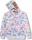 BAPE Fall Winter  Shark Pastel Multicolor Camo Full‑Zip Hoodie