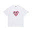 BAPE x PLAY Style Camo Heart Short-Sleeve Tee - White/Pink