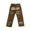 Vale Forever Rhinestone Patchwork Oversized Brown Denim Jeans