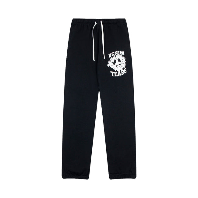 Denim Tears Black Skull Graphic Cuffed Sweatpants Hover Image