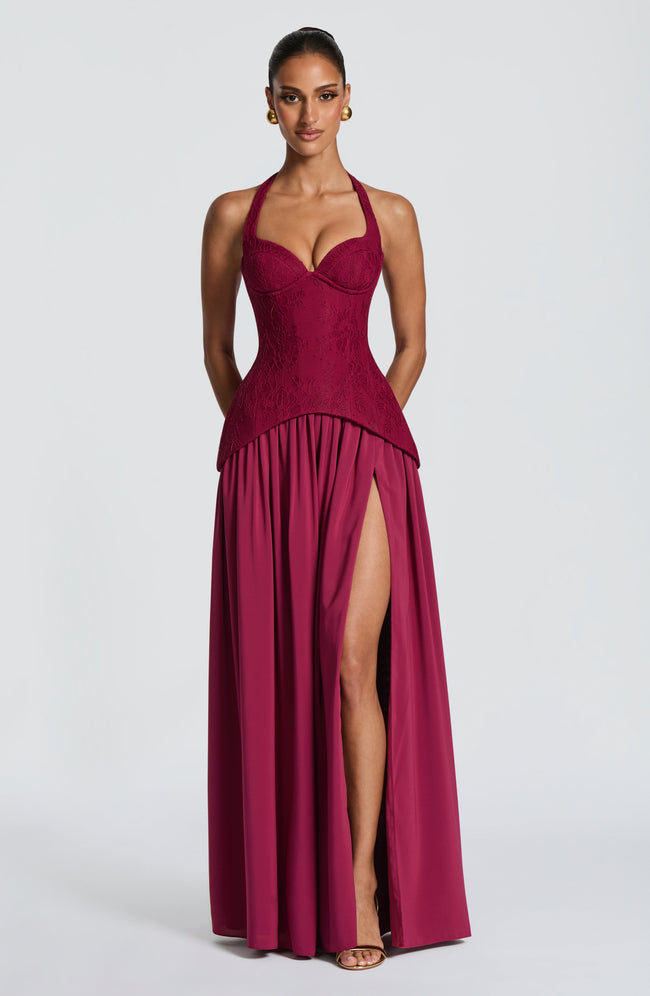 Almira Maxi Dress - Mulberry Hover Image