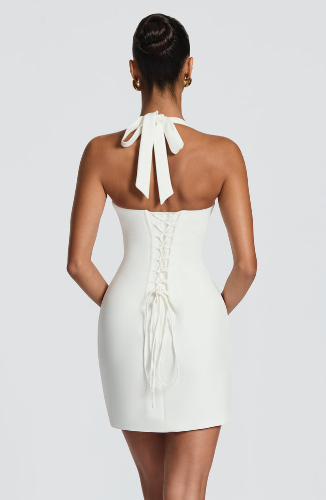 Cassia Mini Dress - Ivory Main Image