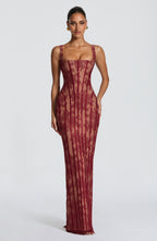 Polina Maxi Dress - Burgundy