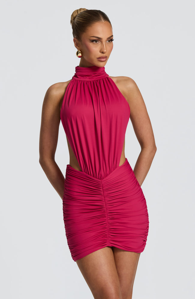Thekla Mini Dress - Raspberry Hover Image