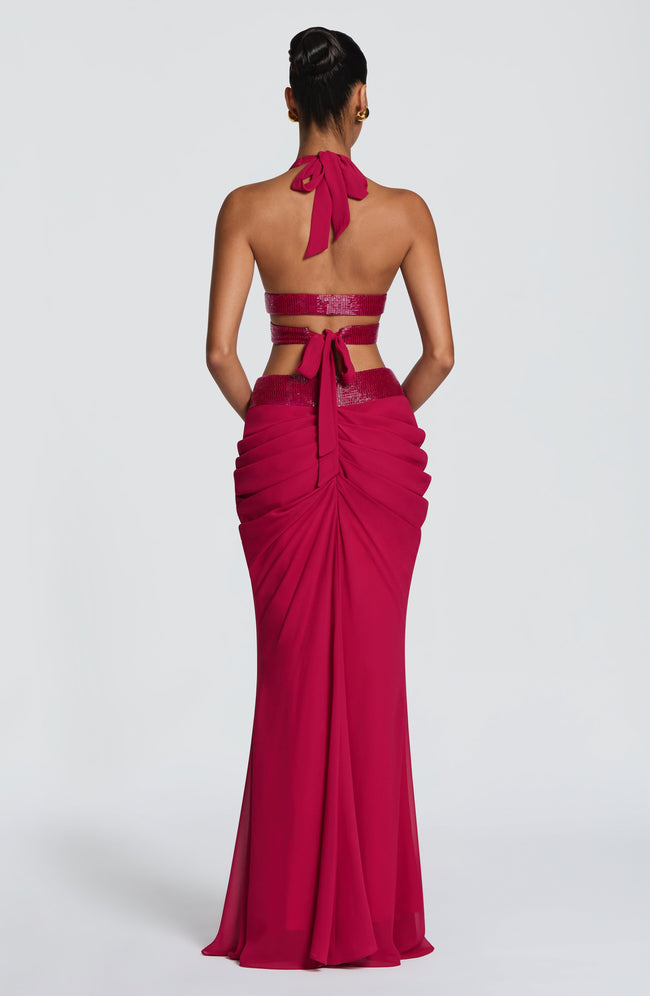 Sophie Maxi Skirt - Raspberry Main Image