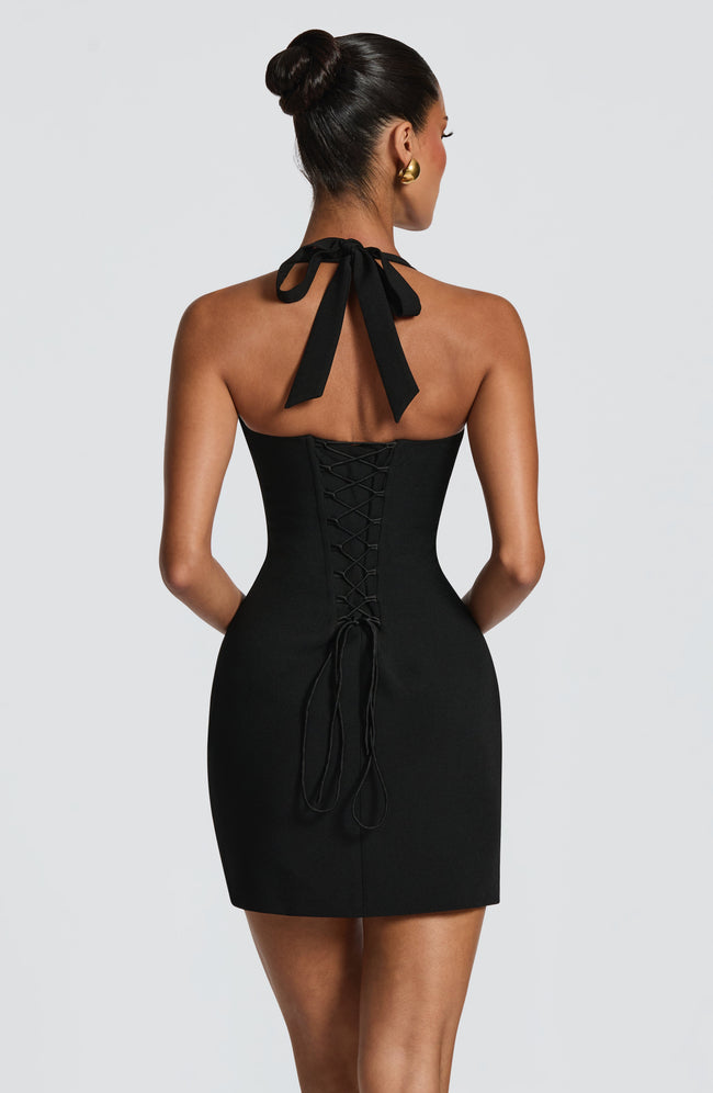 Cassia Mini Dress - Black Main Image