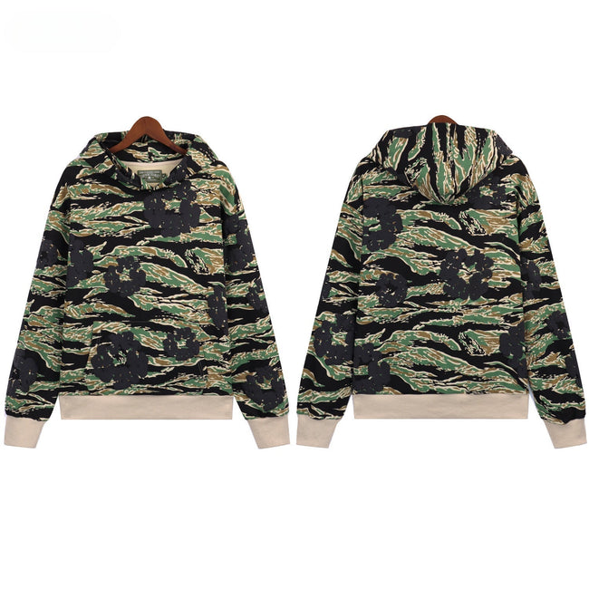 Denim Tears Green Tiger Stripe Camo Dark Floral Pullover Hoodie Hover Image