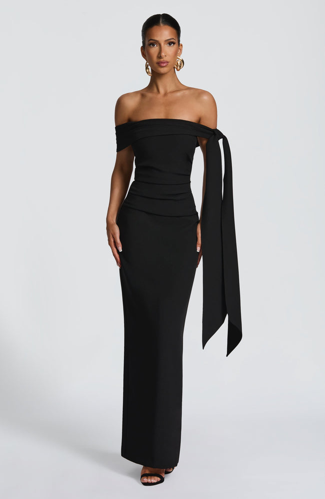 Addie Maxi Dress - Black Hover Image