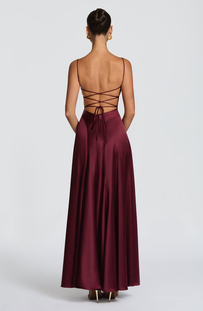 Adelina Maxi Dress - Cherry Lacquer Main Image