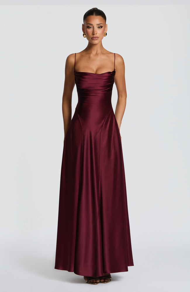 Adelina Maxi Dress - Cherry Lacquer Hover Image