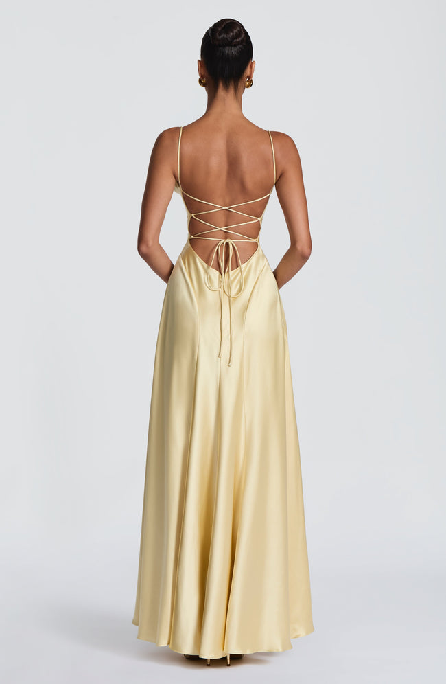 Adelina Maxi Dress - Lemon Main Image