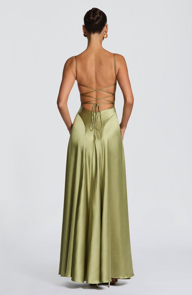 Adelina Maxi Dress - Light Olive Main Image
