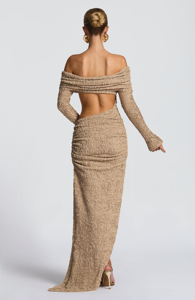 Adelphia Midi Dress - Beige Main Image