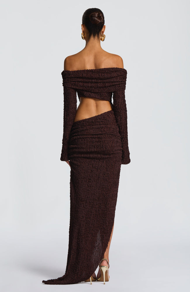 Adelphia Midi Dress - Plum Brown Main Image