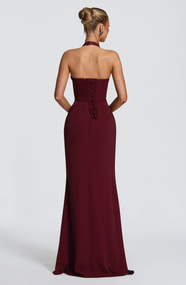 Adora Maxi Dress - Cherry Lacquer Main Image