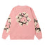 Denim Tears Pink Crewneck Sweatshirt Front Flower Wreath