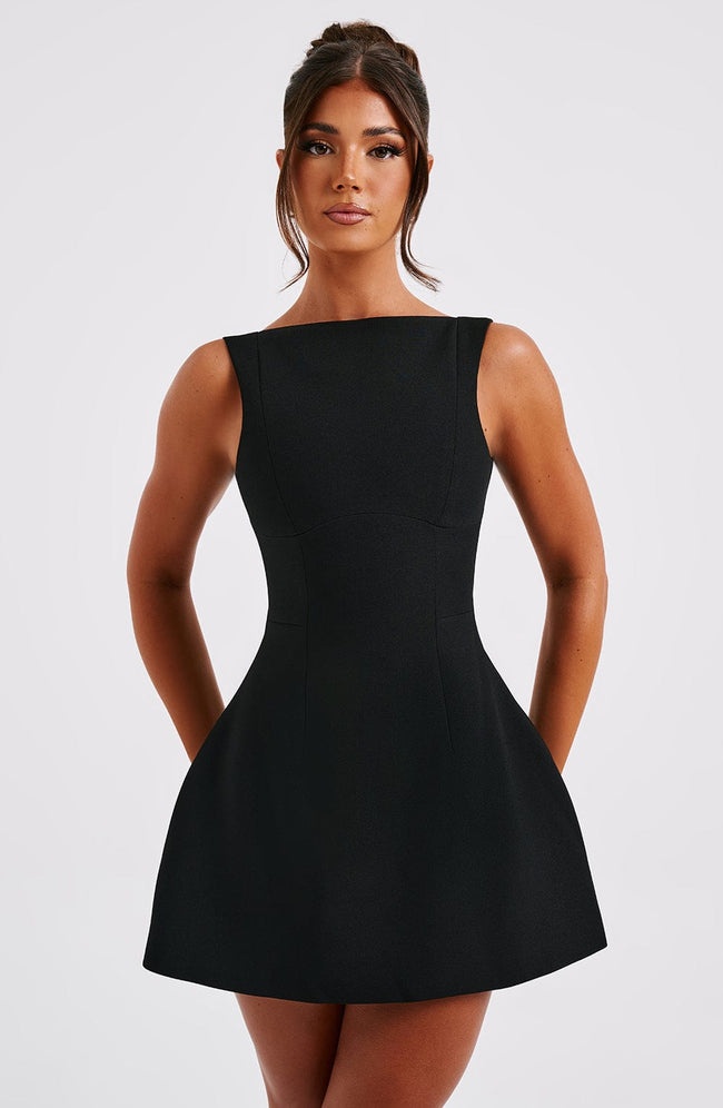 Alana Mini Dress - Black Hover Image