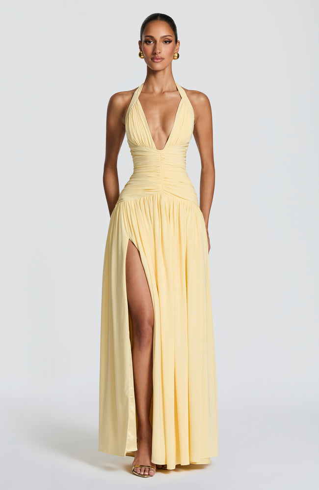 Amaris Maxi Dress - Lemon Hover Image