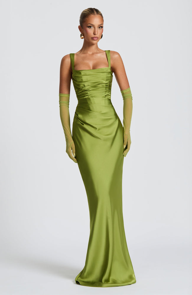 Calanthe Maxi Dress - Olive Hover Image