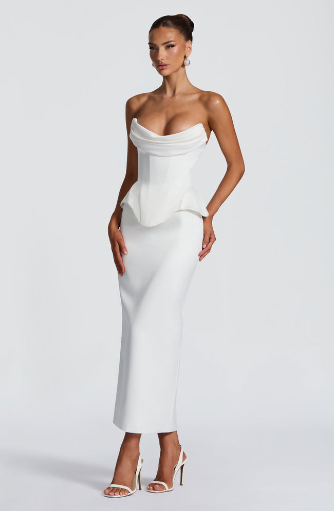 Calliope Midi Skirt - Ivory Main Image