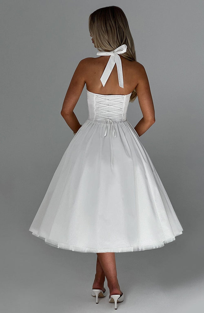 Cressida Midi Dress - Ivory Main Image